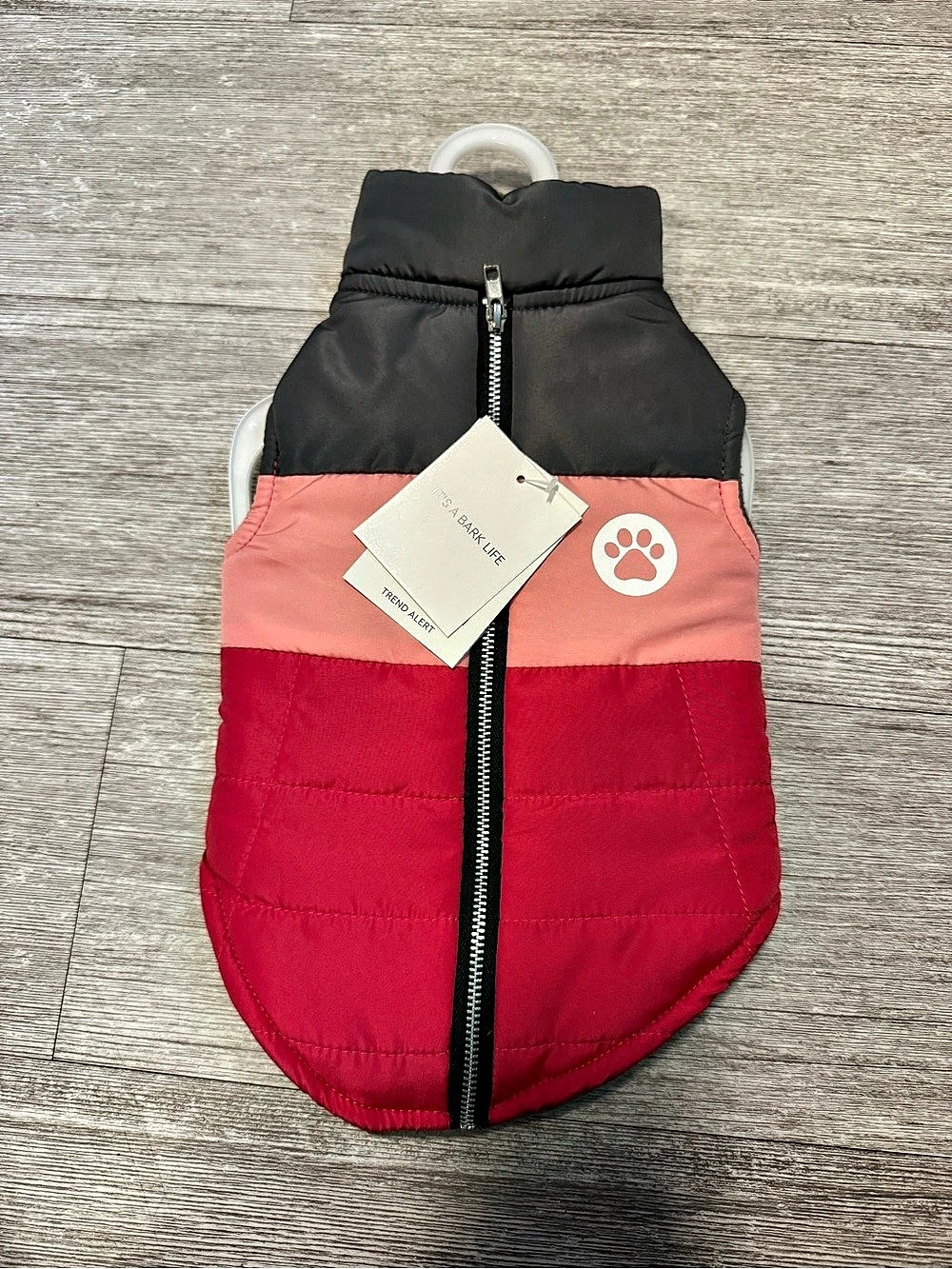 It's A Bark Life Color Block Dog Puffer Vest